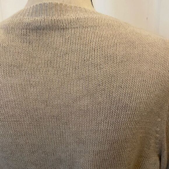 Alfredo Dominguez linen/ wool belted cardigan, L - Picture 10 of 11